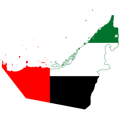 نقشه کشور امارات