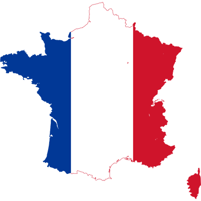 نقشه کشور فرانسه